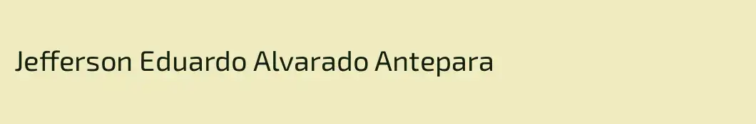 Jefferson Eduardo Alvarado Antepara